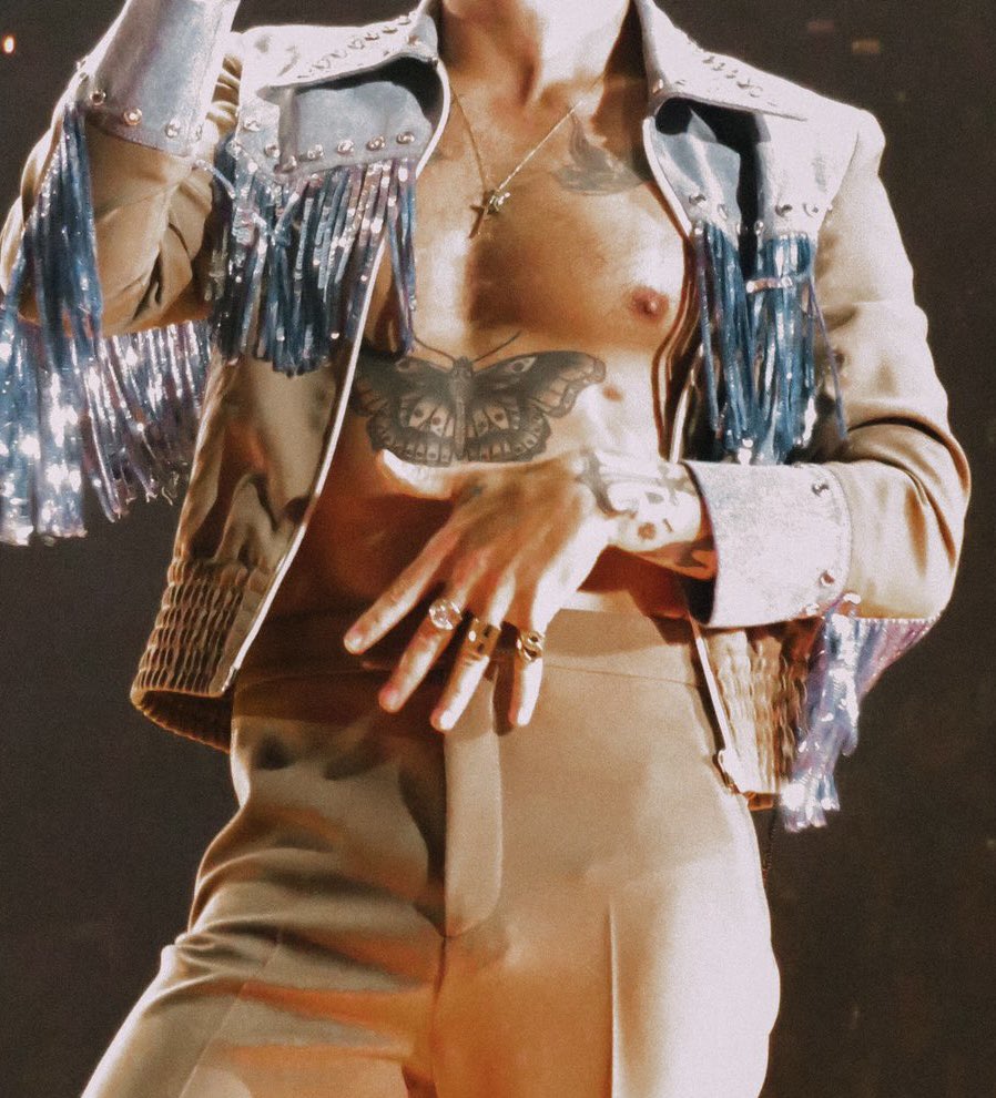 HSFEATURES's tweet photo. Harry Styles on stage last night. https://t.co/Che5pKQCi6