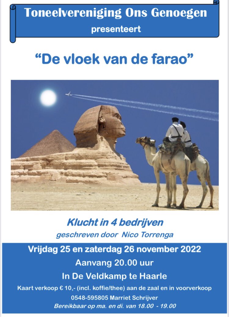 Weer tijd voor #theater in #Haarle!