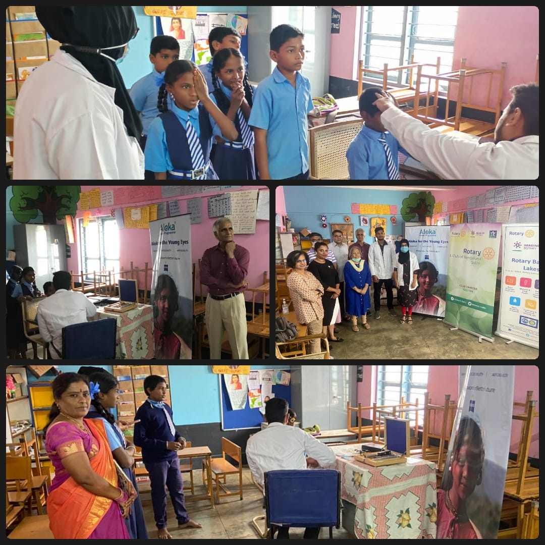RotaryLakeside's tweet photo. Rotary Bangalore Lakeside organised eye check-up camp in which 115 students from grades 1 to 7 has under gone eye check up. This is the best gift that can be presented to next generation who are our future.

#rotarybangalorelakeside
#hopeinsight
#hopeforthefuture https://t.co/JhGsNNYIIL