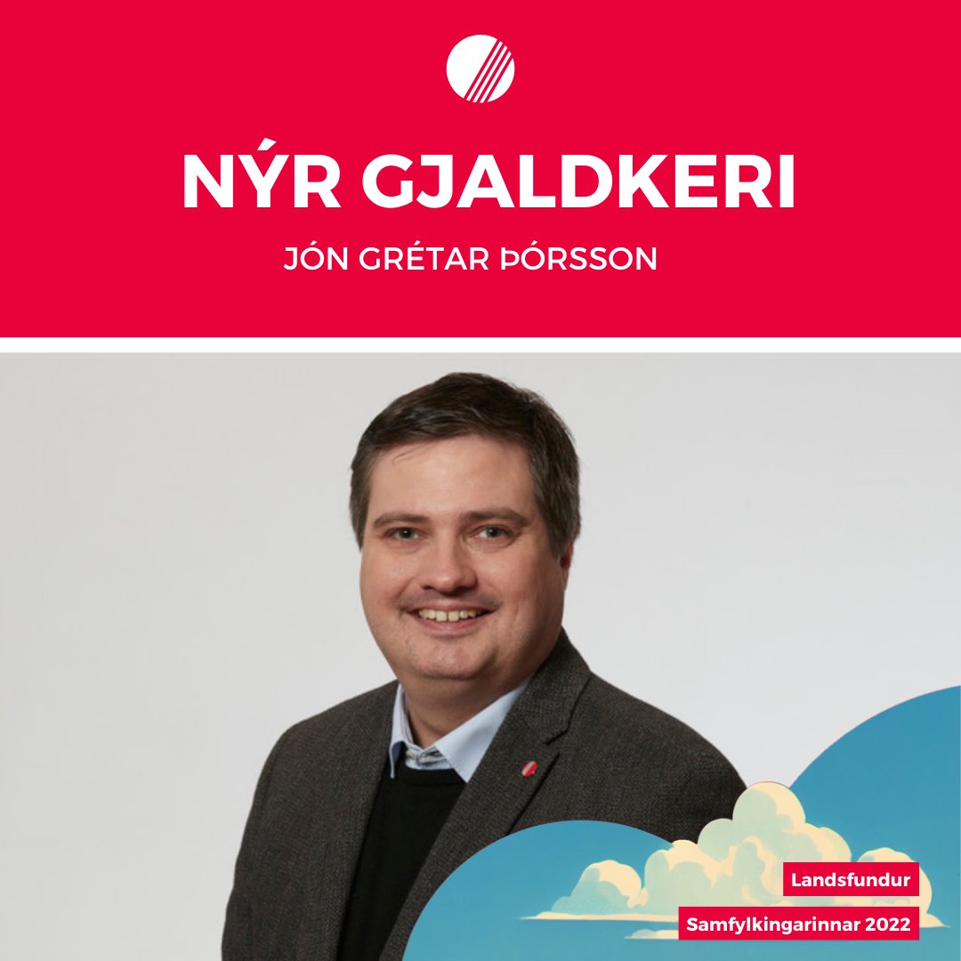 Jón Grétar Þórsson <a href="/Jongretar82/">Jón Grétar Þórsson</a> var kjörinn gjaldkeri Samfylkingarinnar- jafnaðarflokks Íslands. Hann hlaut 49,64% greiddra atkvæða. 🌹

xs.is/frettir/2022/1…