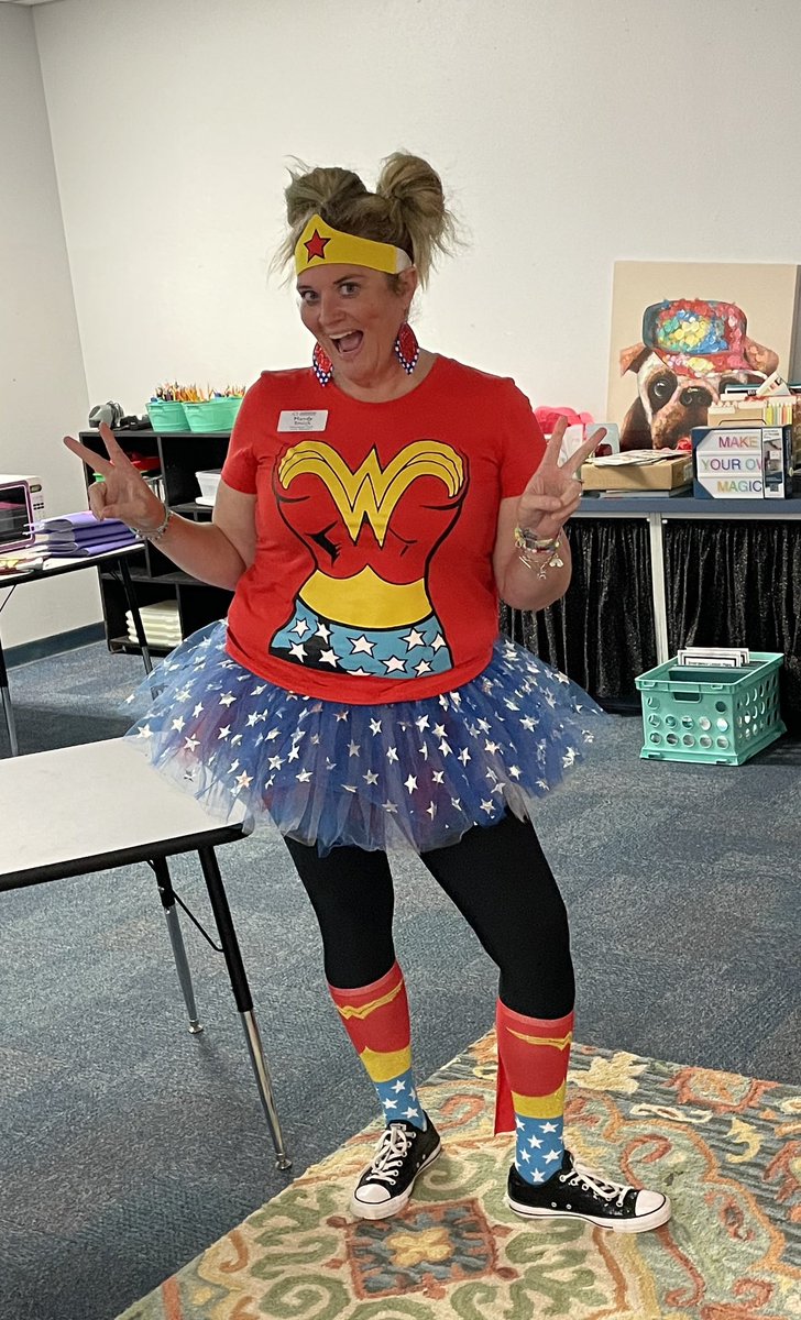 Red Ribbon Week day 5 was Superhero day! 🦸‍♀️ #WonderWoman <a href="/larson_lions/">Larson Elementary</a>