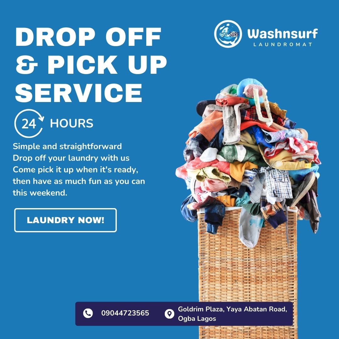 washnsurf's tweet photo. Have as much fun as you can this weekend while we take care of your laundry for you.
Visit us at Goldrim Plaza, Yaya Abatan Road, Ogba - Lagos, or give us a call on 09044723565.
#laundryday #lagoslaundry #lagosparty #bestlaundry #weekend #laundryweekend #laundryday #tgif https://t.co/iwQPlduprR