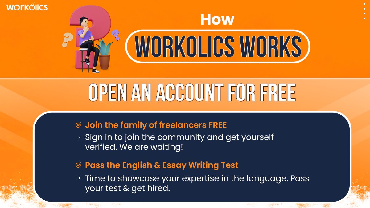 workolics's tweet photo. Find freelance jobs online and get paid using our secure, flexible, and cost-effective platform.
Just follow these steps to start your journey with Workolics.
Follow Workolics for freelancing tips and tricks.
#workolics #freelancing #freelancingjobs #FiverrGig https://t.co/h2lVcOZeRI