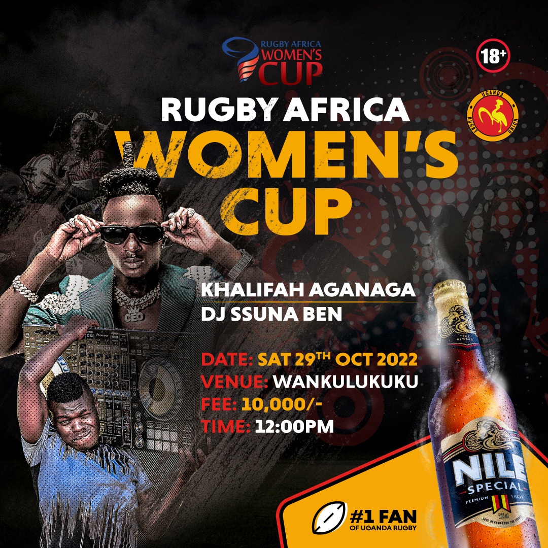 4pm na today is game time The @kenyalioness will match up against the fast running 🇿🇲 in the #RugbyAfricaWomensCup Then trust bad man Suuna Ben of the Binyanya nyanya fame and Khalifa Aganaga to finish off Wankulukuku with vibes!!!! #NileSpecialRugby #SupportLadyCranes