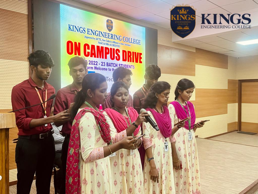 kingsenggcoll's tweet photo. The Department of Placement of Kings Engineering College conducted an on campus drive for the final year students with Joy Technologies on 26.10.2022 at 10am. #kingsengineeringcollege https://t.co/2Y5WxtBA9S