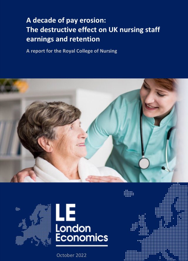 NEW: “Underfunding of the NHS (demonstrated by the erosion of nurses’ real pay) has led to poor health outcomes, which is stifling economic growth. Therefore, properly funding the NHS will lead to higher - not lower- economic growth” say
<a href="/LondonEconomics/">London Economics, LE</a> 
londoneconomics.co.uk/wp-content/upl…
