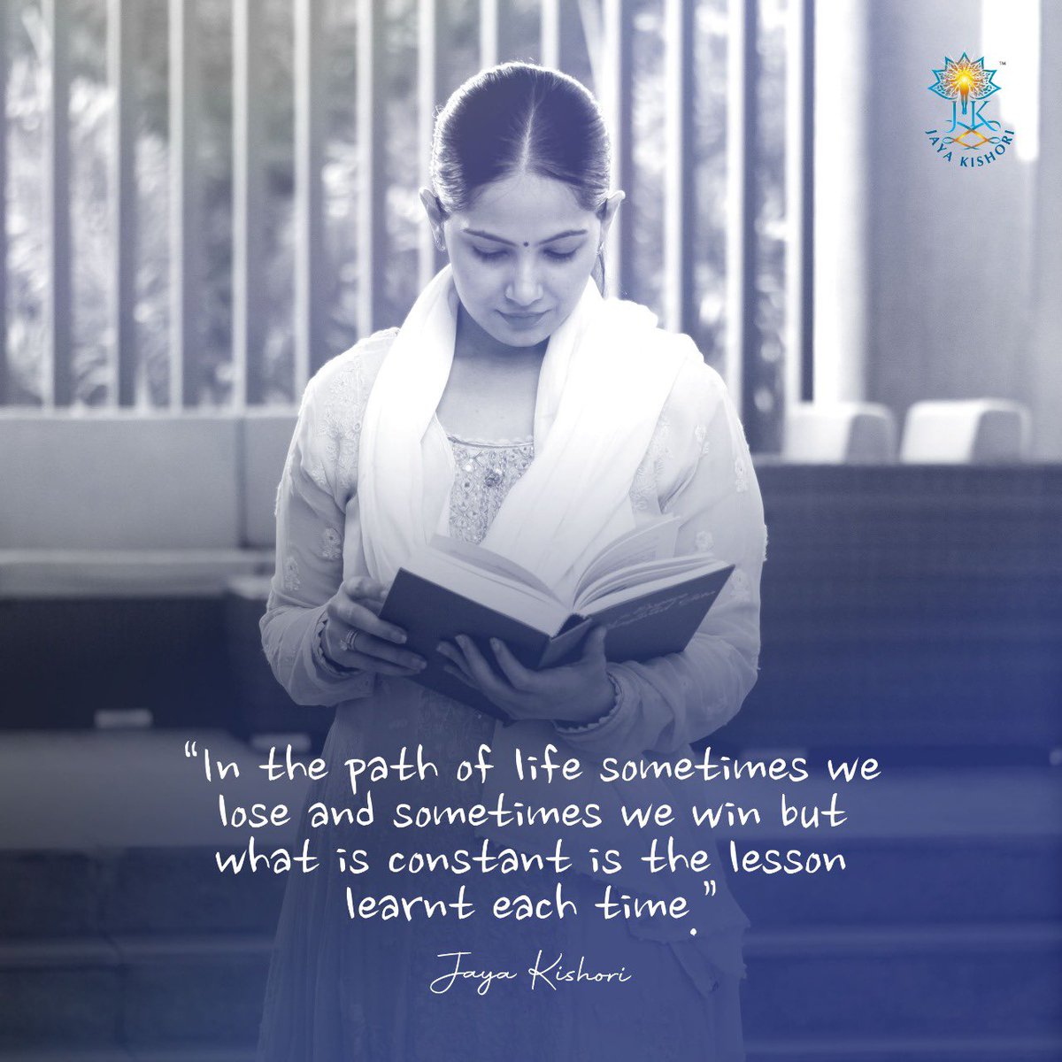 In the path of life sometimes we lose and sometimes we win but what is constant is the lesson learnt each time.

#iamjayakishori #dailymotivation #inspiredaily #lessons #lifelesson #jayakishori #motivational #positive