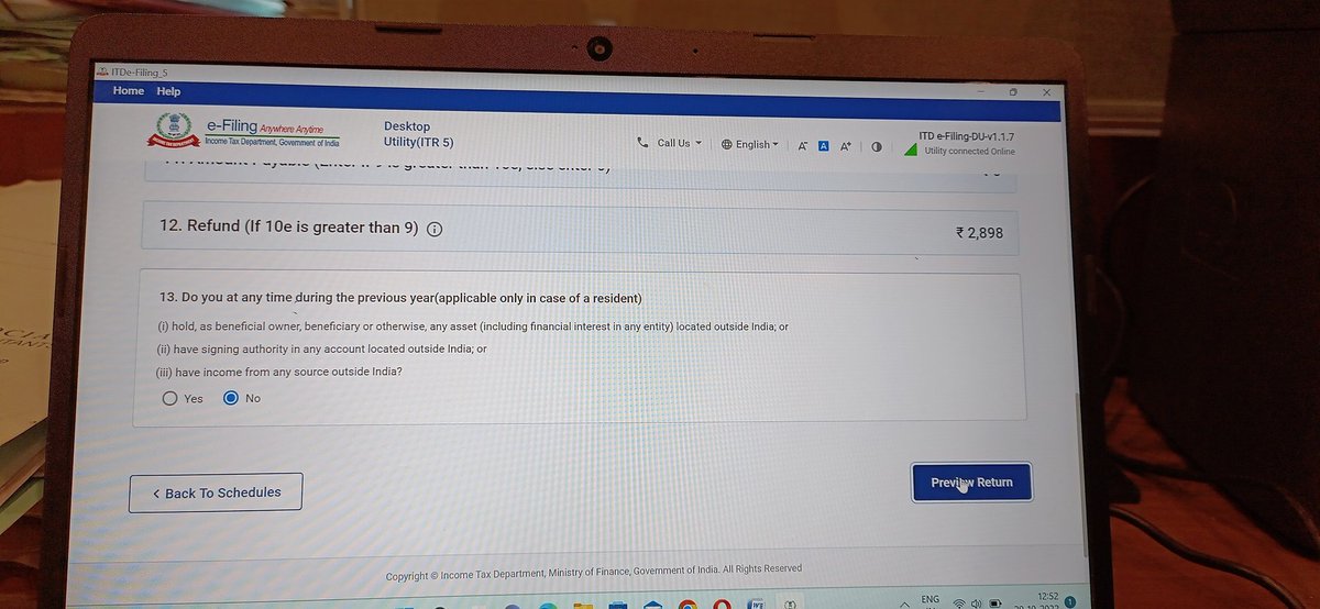 Hoty_mudasir's tweet photo. @IncomeTaxIndia can't go for preview as it is not working through online offline not Excel ITR need to complete this one on urgent basis. https://t.co/RltquRKeO9