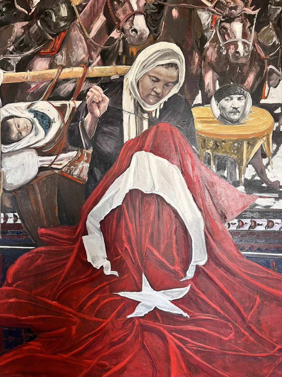 #29EkimCumhuriyetBayramımızKutluOlsun 

(Ressam: Mehmet Başbuğ. Sergilendiği Yer: Kırgızistan-Türkiye Manas Üniversitesi, Bişkek/Kırgızistan)