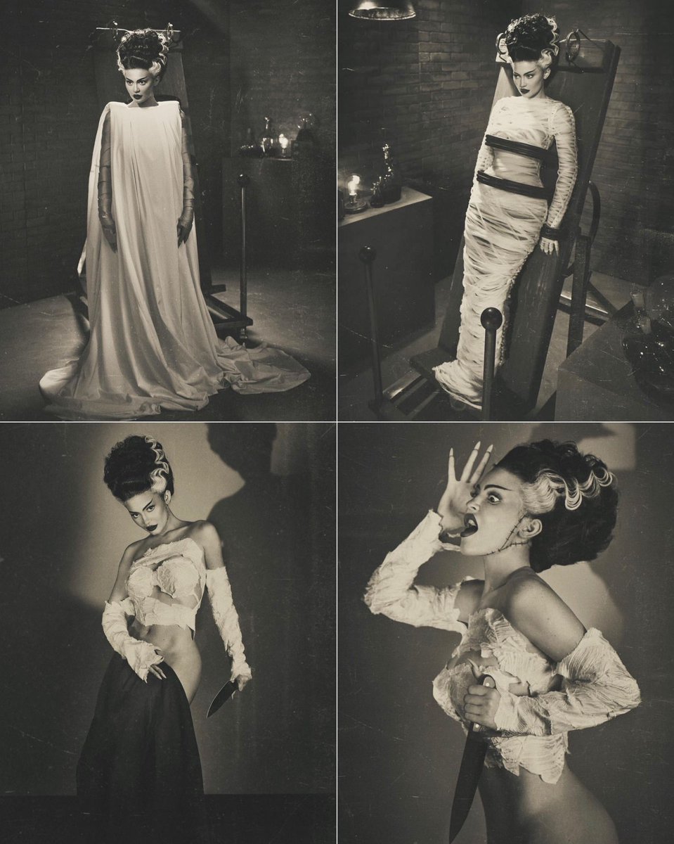 PopCrave's tweet photo. Kylie Jenner unveils her Bride of Frankenstein Halloween costume. https://t.co/cM3opu13MO