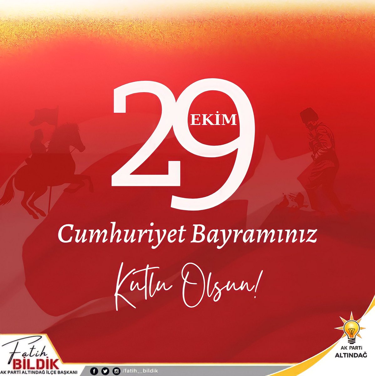 Fatih__Bildik's tweet photo. Cumhuriyetimizin kurucusu Gazi Mustafa Kemal Atatürk başta olmak üzere silah arkadaşlarını ve aziz şehitlerimizi rahmetle, kahraman gazilerimizi minnet ve şükranla anıyor; tüm milletimizin 29 Ekim Cumhuriyet Bayramını kutluyorum.

‘Türkiye Yüzyılı’

#29EkimCumhuriyetBayramı https://t.co/fdoSTcuTHC