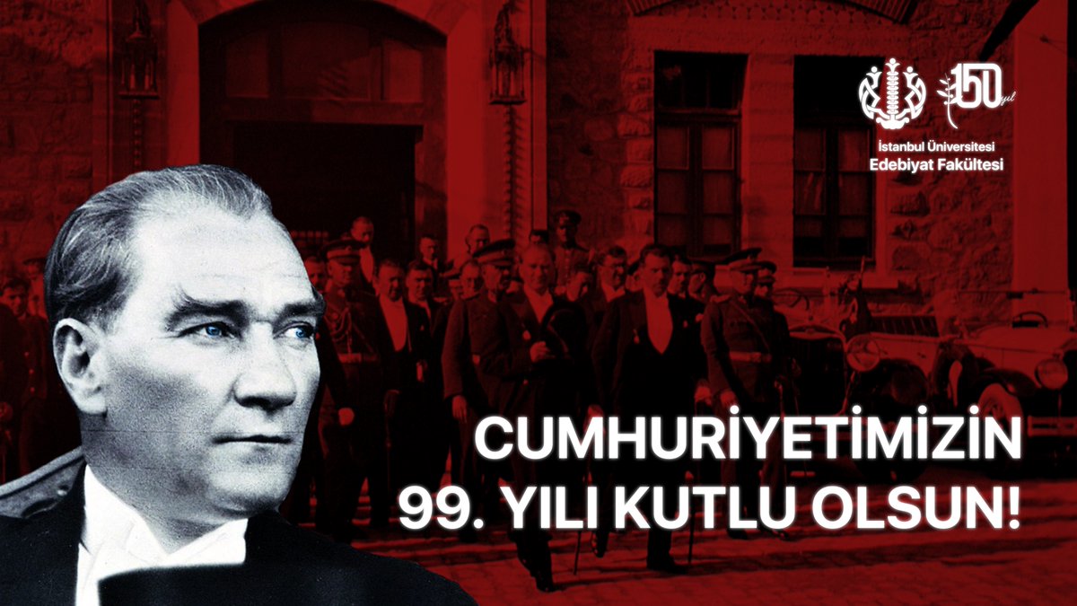 Cumhuriyetimizin 99. Yılı Kutlu Olsun!

#29EkimCumhiyetBayramı #29ekim