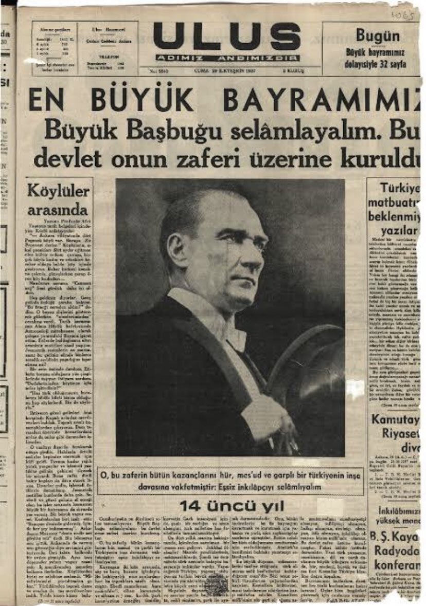Bilginin ışığında, bağımsızlık yolunda yürüyen insanlar sana minnettar. 29 Ekim Cumhuriyet Bayramı kutlu olsun.