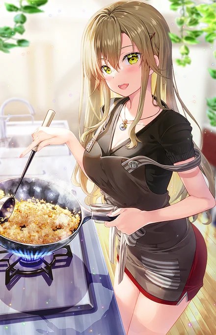 「今日は卵チャーハン、もうちょっと待てる?」 