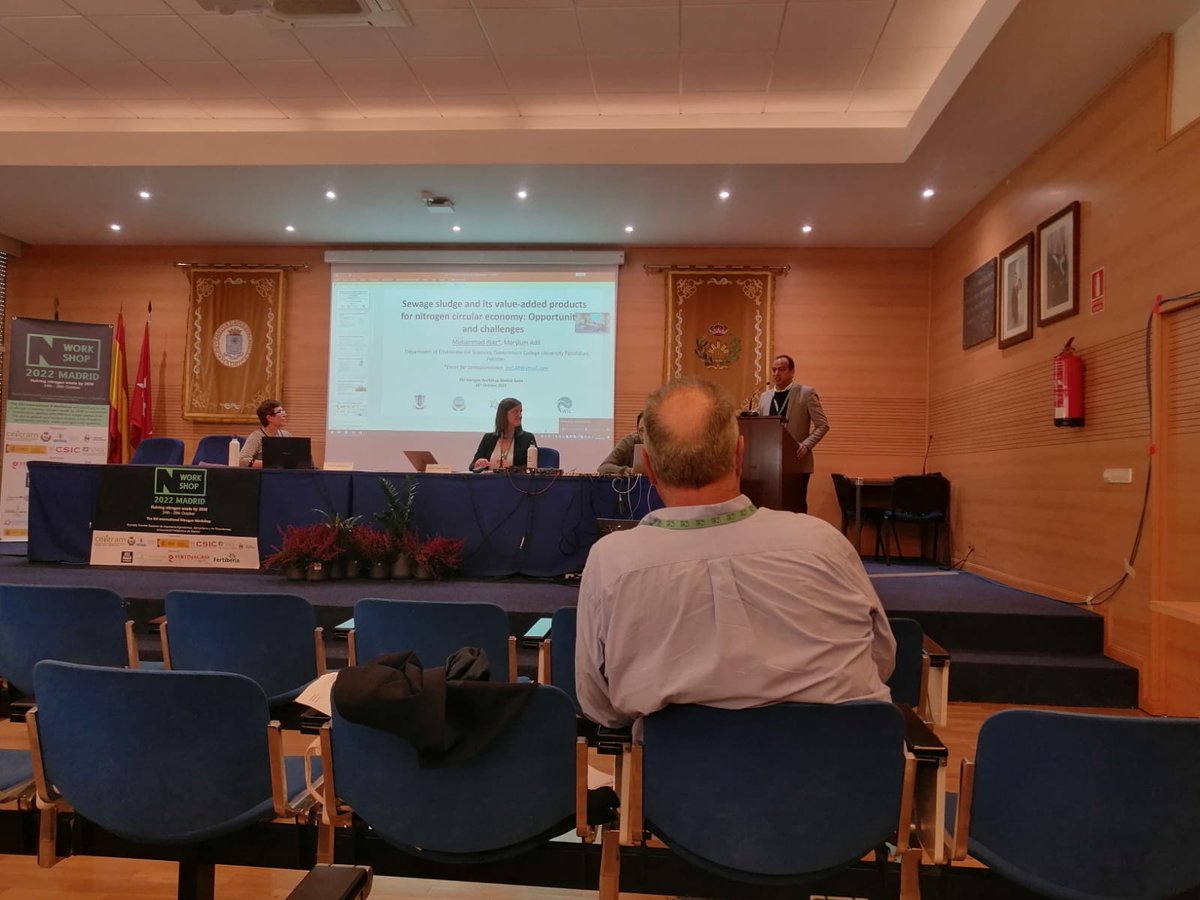 riazhuss's tweet photo. Day-5 at @NWorkshop2022: Presented in #NitrogenCircularEconomy session about the #opportunities&challenges of #sewagesludge value-added products (#biochar, #compost) for #nitrogenrecovery and #reuse in #agriculture @TowardsINMS @MarkNitrogen @INI_Europe @sacep_org #ReduceNwaste https://t.co/nrlfqcf9bE