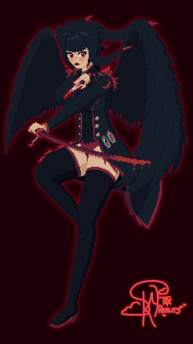SkyToReality's tweet image. Moon Raven Sylvena #pixelart 

Also happens to be my 2nd year today doing pixel art :O