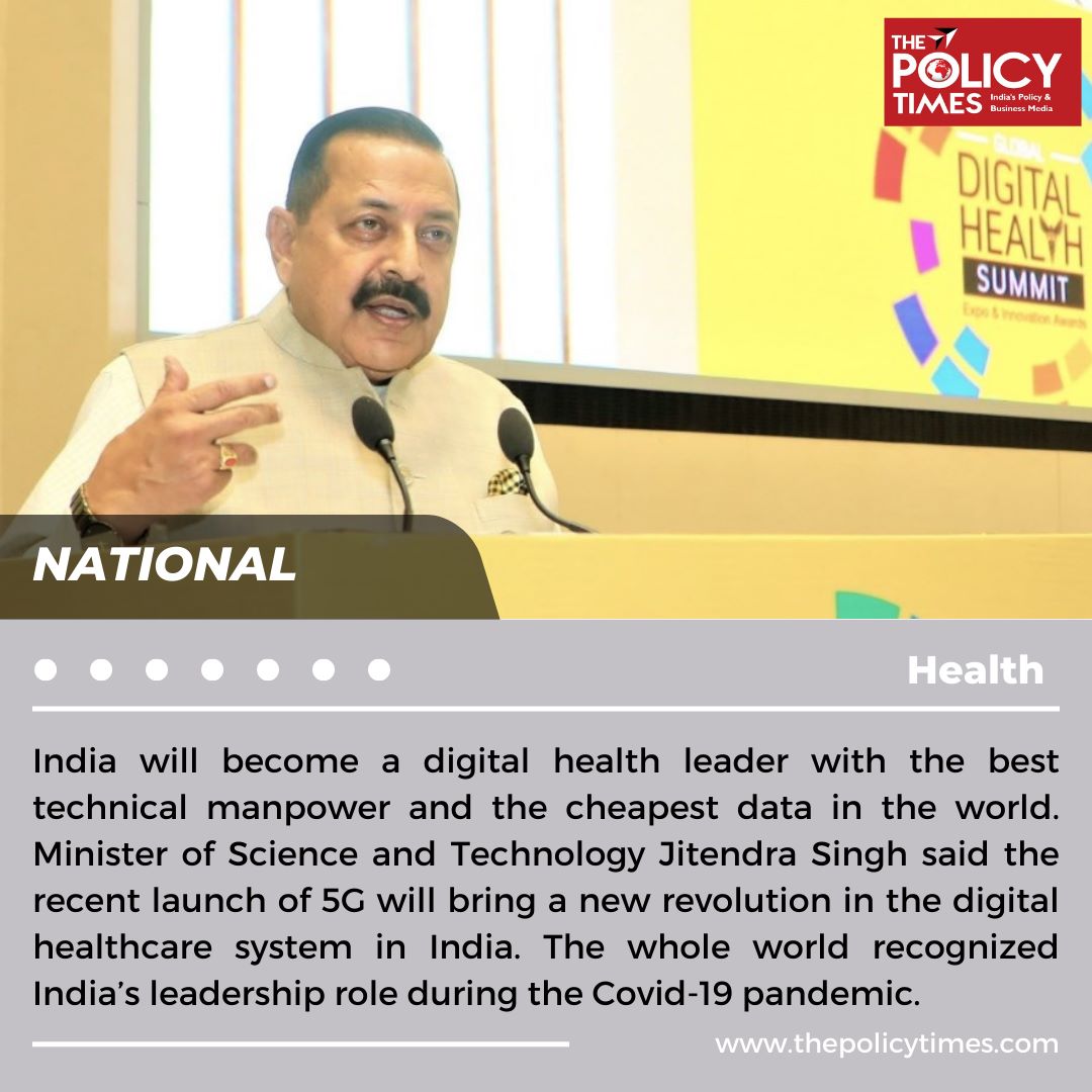 thepolicytimes's tweet photo. India will become a digital health leader with the best technical manpower and the cheapest data in the world.
.
.
.
.
#india #digitalhealthleader #digitalhealthcare #NewRevolution #healthcare #JitendraSingh @digitalhealth @DrJitendraSingh @IndiaDST @MoHFW_INDIA https://t.co/2Aqs0mGPds