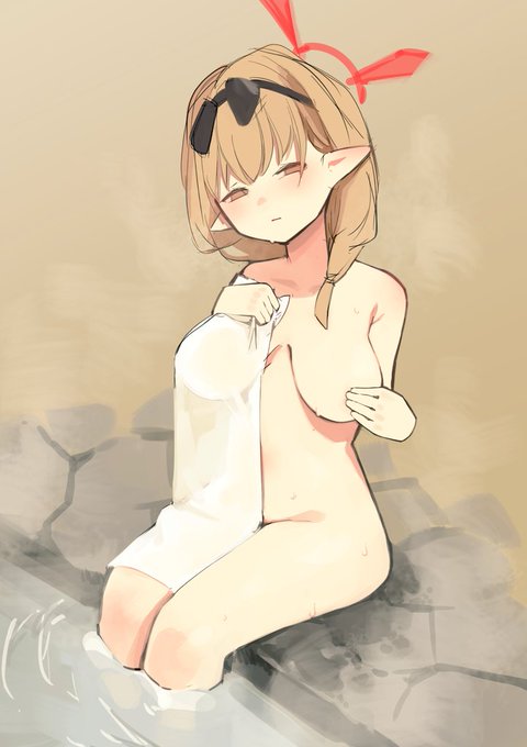 チナツ(温泉)と見せない構図のお題で描いた!
のぼせそうなチナツちゃん!
#ブルアカワンドロ部
#イラスト 