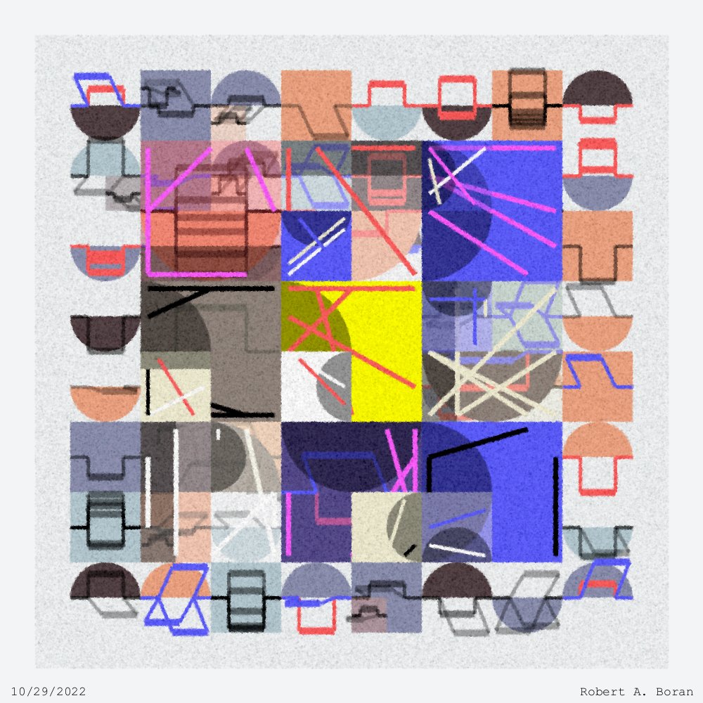 robert_boran's tweet photo. #processing , #creativecoding , #dailycoding
Discipline comes when you apply rationality to randomness. Generative art is a road of discipline. https://t.co/hIoDIOys7c