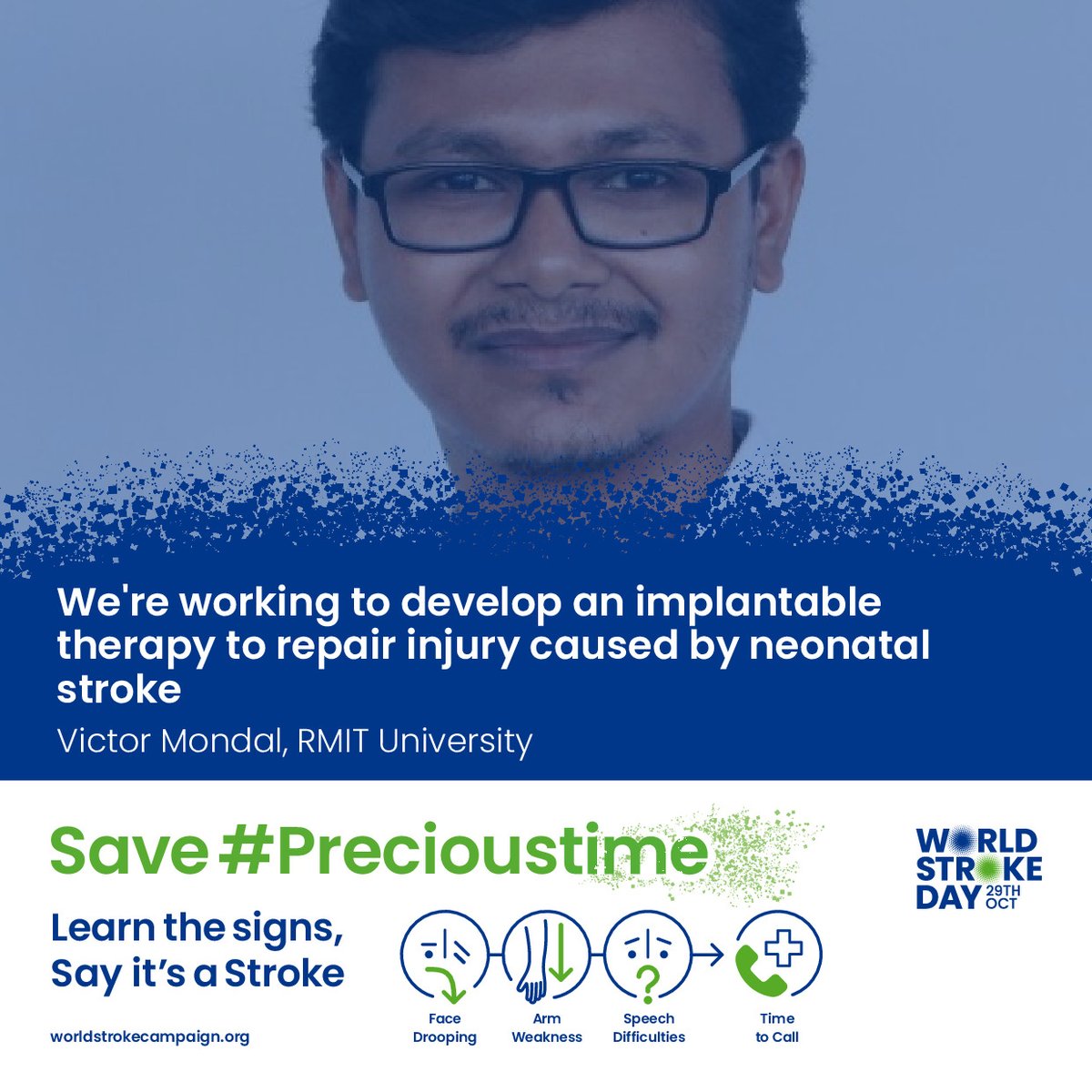 premstem (@premstem) on Twitter photo Did you know that more than 1 in 4,000 children suffer a #stroke soon after birth? With funding from #premstem partner <a href="/CPAllianceAU/">Cerebral Palsy Alliance</a>, <a href="/RMIT/">RMIT University</a> researcher <a href="/Victormondalbd/">Victor Mondal</a>'s bioengineering a solution for babies who don’t have #precioustime.
➡️ perinatalbraininjurylab.com
#WorldStrokeDay Did you know that more than 1 in 4,000 children suffer a #stroke soon after birth? With funding from #premstem partner <a href="/CPAllianceAU/">Cerebral Palsy Alliance</a>, <a href="/RMIT/">RMIT University</a> researcher <a href="/Victormondalbd/">Victor Mondal</a>'s bioengineering a solution for babies who don’t have #precioustime.
➡️ perinatalbraininjurylab.com
#WorldStrokeDay