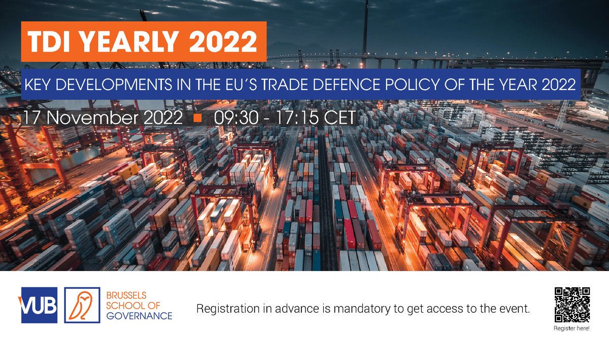 Building upon the well-received editions of the 3 previous years, we are organising our annual Trade Defence Instruments conference on 17/11. Join us to receive a first-hand account of the major novelties in the EU’s Trade Defence Policy from 2022! bit.ly/TDI-22 #TDI22