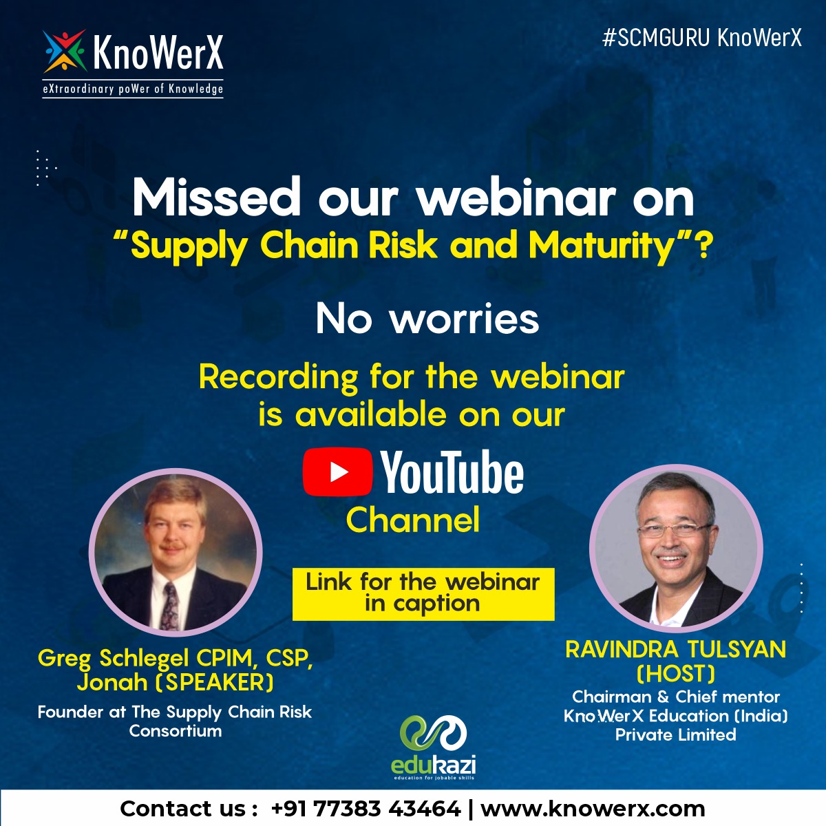 KnoWerX's tweet photo. YouTube Link : https://t.co/DGffyDJ3vI

https://t.co/VNL9t2YpPk

#supplychainmanagment #SCMLearnings #UpliftyourCareer #learningathome #learninganytimeanywhere #up #chainmanagement #joinnow #risk #knoWerX #Supplychainriskandresilienceprogram #edukazi #management #supply https://t.co/zmamBg1LHO