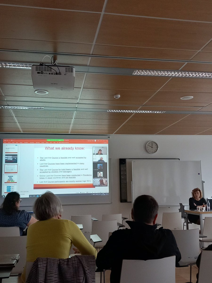 Excellent presentation from Dr Erika Zelko on the importance of research in Last Aid and how all members of the research community and public are playing a huge part in continuous improvement of the course #lastaidconference22 <a href="/ThinkUHI/">UHI</a> <a href="/CmCarolan/">Clare  Carolan</a>