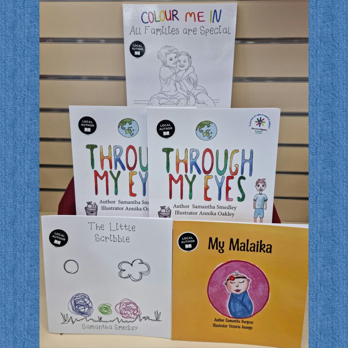 DymocksE's tweet photo. 📚 Celebrating Local Authors 📚
Samantha Smedly ❤️
"Through My Eyes" is all about living with Autism. $2 of the proceeds of each copy sold, is donated to "Spectrum Space", a not-for-profit organisation providing unique quality opportunities for young people on the autism spectrum https://t.co/f1N2gEL7ER