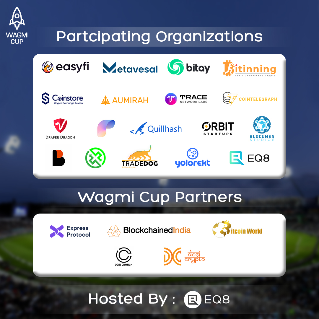 EQ8_NETWORK's tweet photo. Today is the day when the #Web3community comes together and showcases its unity through the #WagmiCup 
Big shoutout to all the organizations that have made this possible
@biconomy @ExpressProtocol  @DraperDragon  @bitinning @CoinstoreExc  @QuillHash  Cont. in comments/ https://t.co/aI2DyhXbCH