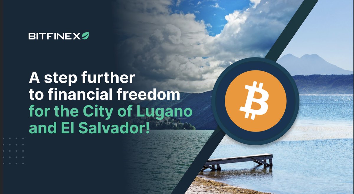 Adoption is around the corner! Congratulations to the City of Lugano & the El Salvador government on their Memorandum of Understanding on Economic Cooperation ✅ #BitfinexFinancialFreedom ow.ly/IljH50LoMen