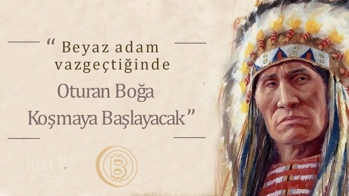 🪶 #Bitcoin için söylenmiş bir yerli atasözü buldum! ( şaka şaka ben uydurdum ama Oturan Boğa söylese anca bu kadar söylerdi 🤭 )