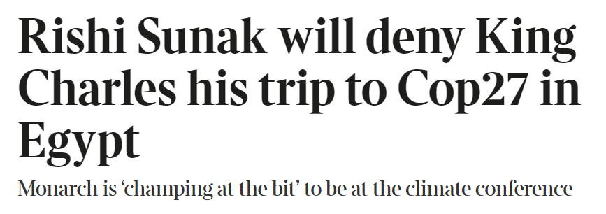 Downing Street insists the PM remained 'absolutely committed' to supporting the climate conference. This is a funny way of showing it. #COP27 bit.ly/3zrtazN