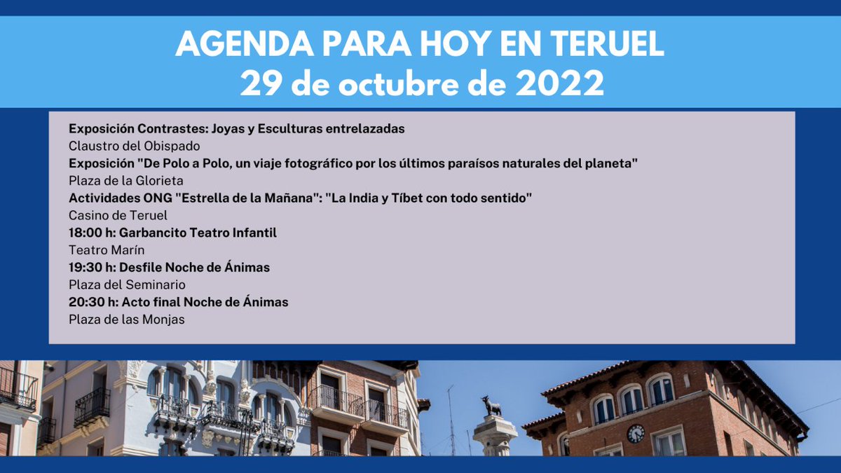 Bonito bronce período Ayuntamiento de Teruel on Twitter: "Agenda para hoy en Teruel  https://t.co/IVdfJqtISo" / Twitter