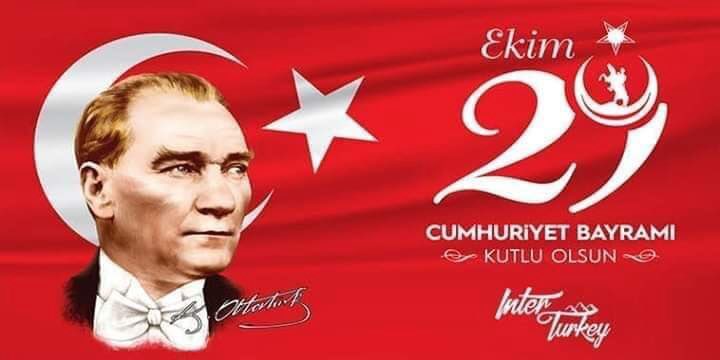 #29EkimCumhiyetBayramı 
Başta Cumhuriyetimizin kurucusu Gazi Mustafa Kemal Atatürk olmak üzere bütün aziz gazilerimizi ve şehitlerimizi saygı,rahmet ve minnetle anıyoruz.
Cumhuriyetimizin 99. yıldönümü kutlu olsun!🇹🇷
#YaşasınCumhuriyet
#InterTurkey
#Gezginburada