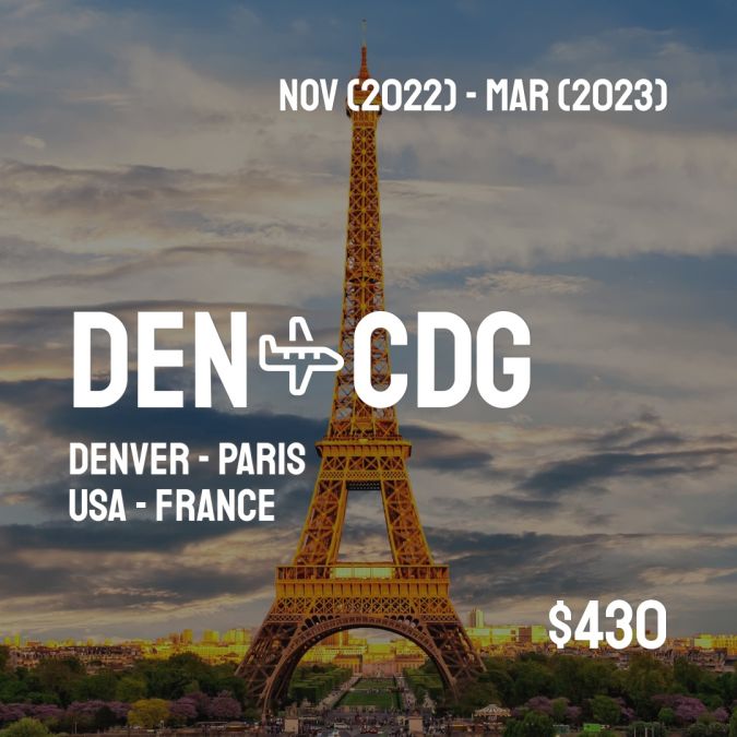 DENCheapDeals's tweet photo. βοΈ Denver (DEN) to Paris (CDG) for only $430 (USD) roundtrip πΈ
315 live dates on Adventure Machine. - get the app on iOS or Android #denver #denversbest #denvercolorado #denverbroncos #denverphotographer #denverblogger #denvertattooartist https://t.co/uzL9GC0P3j