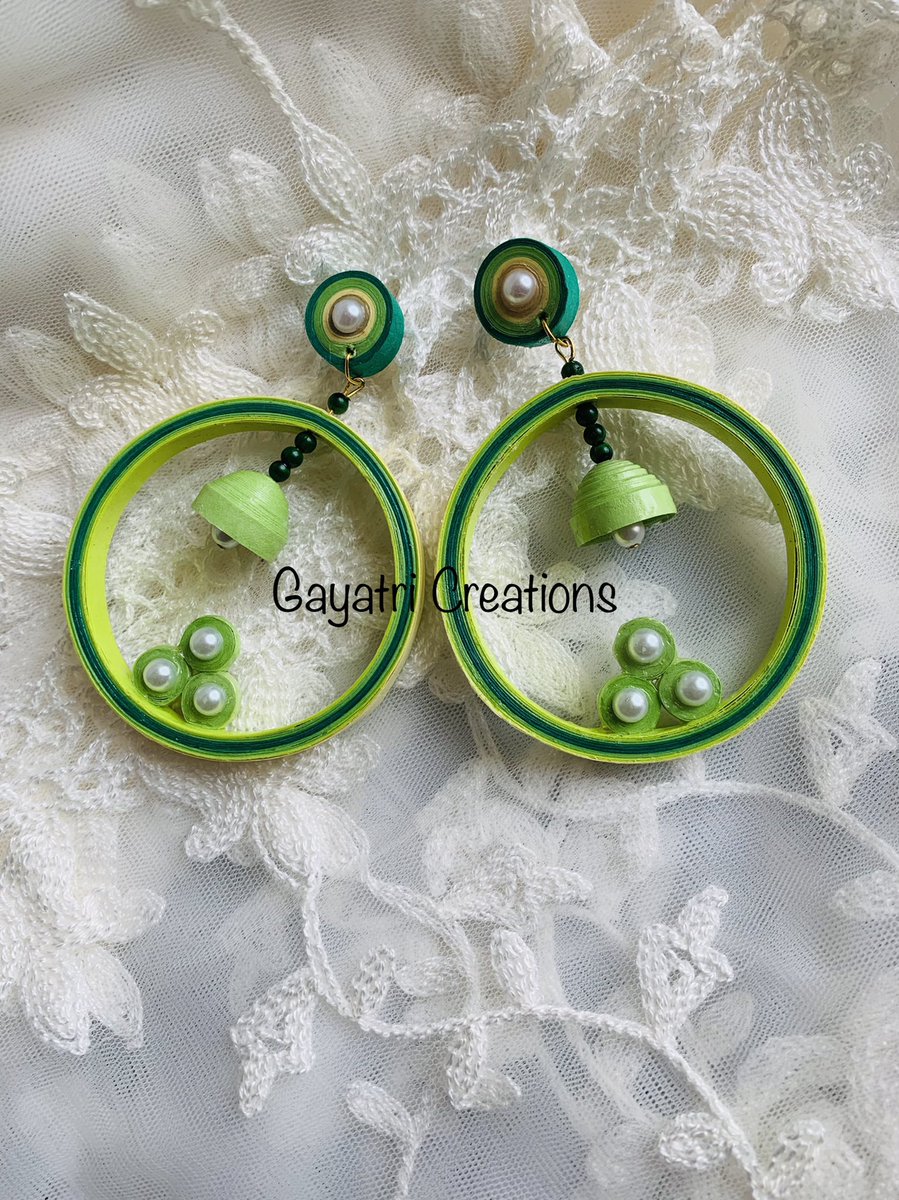 #Handmade 
#handmadejewelry 
#handmadeearrings
#handmadegifts 
#HandmadeProduct 
#customisingjewellery
#QuillingEarrings
#Paperjewellery
#DM_for_order