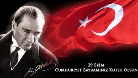 Türkiye doğum gününü kutluyor. Ebedi Başkomutan Ulu Önder Gazi Mustafa Kemal Atatürk başta olmak üzere, silah arkadaşlarına sonsuz şükranlarımızı sunuyoruz. Cumhuriyetimizin 99. Yılı tüm #VataN ve #Cumhuriyet sevdalılarına kutlu olsun. 🇹🇷