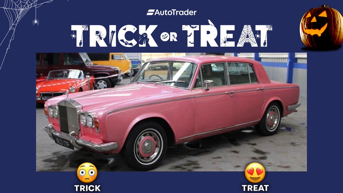 With halloween just around the corner, we want to know if you think this pink Rolls-Royce Silver Shadow is a TRICK or a TREAT? 😱 Vote with an emoji 👇