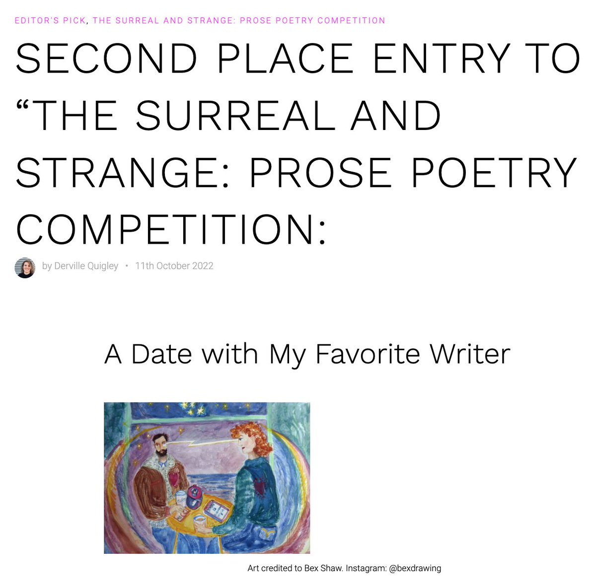 dervillequigley's tweet photo. Sprinkling a little chemistry :)  Many many thanks to @JoseHernandezDz for being an amazing poet 🪶, @LitroMagazine for publishing 💚 &amp; @Bexdrawing for illustrating✨. https://t.co/6EqaeZCgiF https://t.co/O2FIrW0INL