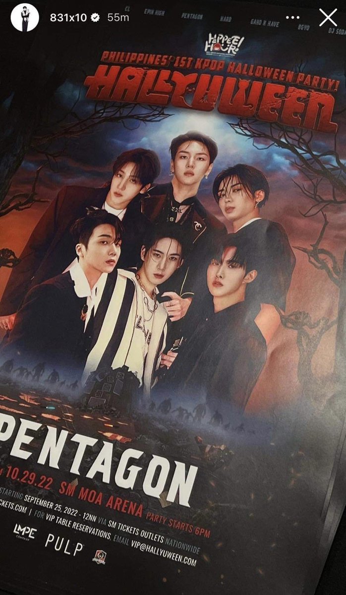 kpopconph's tweet photo. KINO said he loves the #HALLYUWEENPH2022 poster because they look like heroes. https://t.co/vMGJ5BNEMU