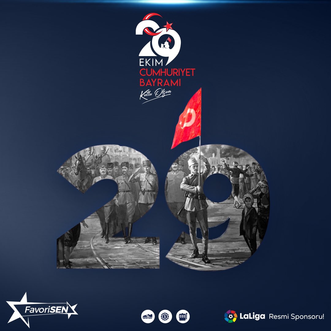 'Benim naçiz vücudum, bir gün elbet toprak olacaktır. Fakat Türkiye Cumhuriyeti ilelebet payidar kalacaktır.” Ebediyen hürriyet, ilelebet Cumhuriyet! #29EkimCumhiyetBayramı kutlu olsun. Nice asırlara… 🇹🇷