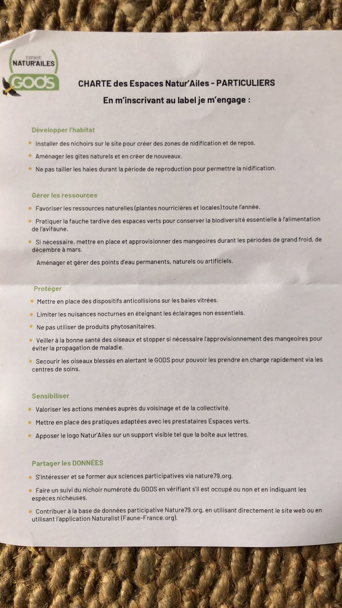 cecile_girardin's tweet photo. Bienvenue au label du #gods dans mon jardin à #niort. Le groupe ornithologique des #deuxsevres incite les particuliers et les entreprises à protéger la biodiversité par la signature d’une charte. Retrouvez l’association au #fifo à #menigoute. https://t.co/AuoJgTbJwA