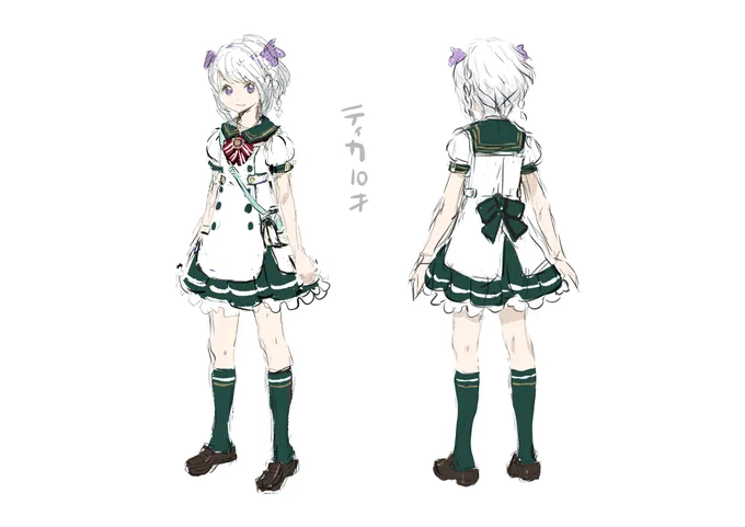 昔描いたスターオーシャンアナムネシスティカちゃんのラフ画 