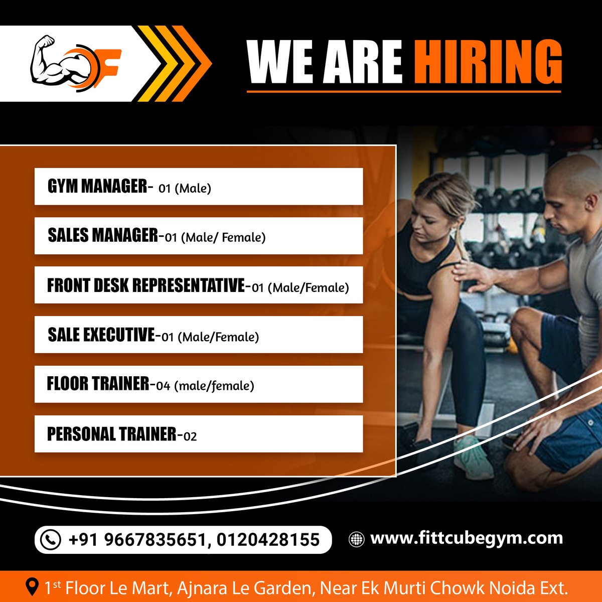fittcubegym's tweet photo. We are hiring professional candidates for our gym. Interested candidates send your resume on WhatsApp - 9667835651
.
.
#hiring #jobopenings #opentowork #hiring #hiringcandidates #vacancy #letsconnect #letsgrowtogether #fittcube #fittcubegym #fitness #workout #motivation #jobalert https://t.co/Mttu1tnmzz