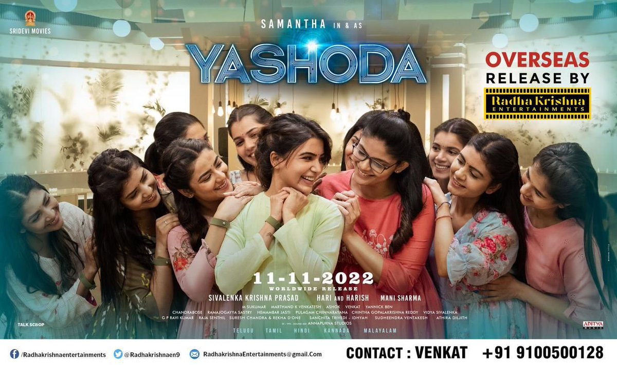 #Yashoda USA release by @Radhakrishnaen9