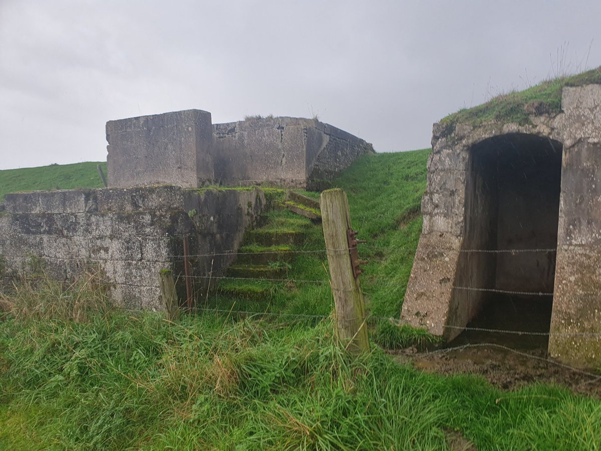 Romaboy68's tweet photo. Stützpunkt Scharnhordt III. Bunker in het dijktalud, voor stevigheid en als camouflage tegen jachtvliegtuigen. Het onderkomen voor manschappen en als Flakgeschut. Te vinden aan de Zuid-Bevenlandse zijde van de #Sloedam. #WW2 #WWII #WW02 #Schelde #Arnemuiden #History #Flak https://t.co/TL3k9z1kSn