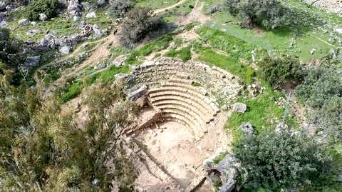 RomArchable's tweet photo. Large ancient theatre-like building from the #Roman-era discovered on Greek island. https://t.co/jpm6HLL14c #Archaeology #RomanArchaeology #RomanSiteSaturday https://t.co/ERk2ID8UMi