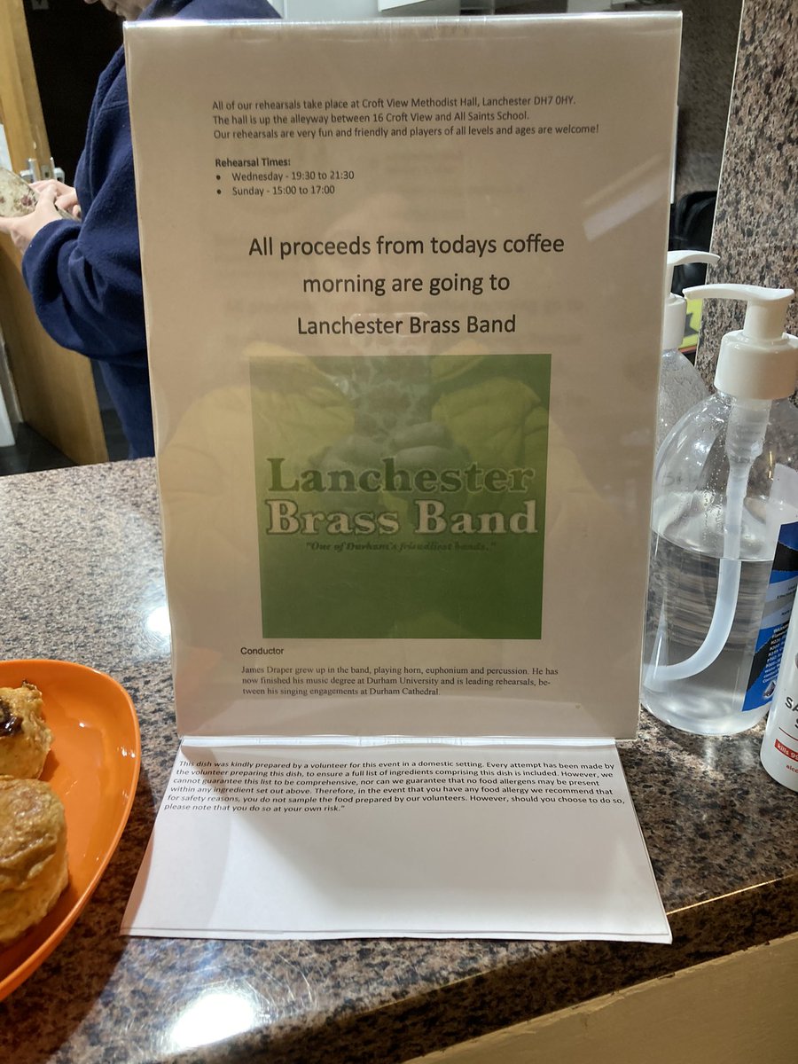 lanchesterbrass's tweet photo. Coffee morning this morning at Lanchester Methodist Church 10am-12noon all proceeds going to the band 🎶 https://t.co/BV453Ct6zQ