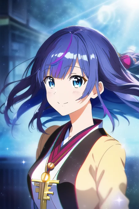 エフェクト盛りを追加したアニメキービジュアル的画風#NovelAI 