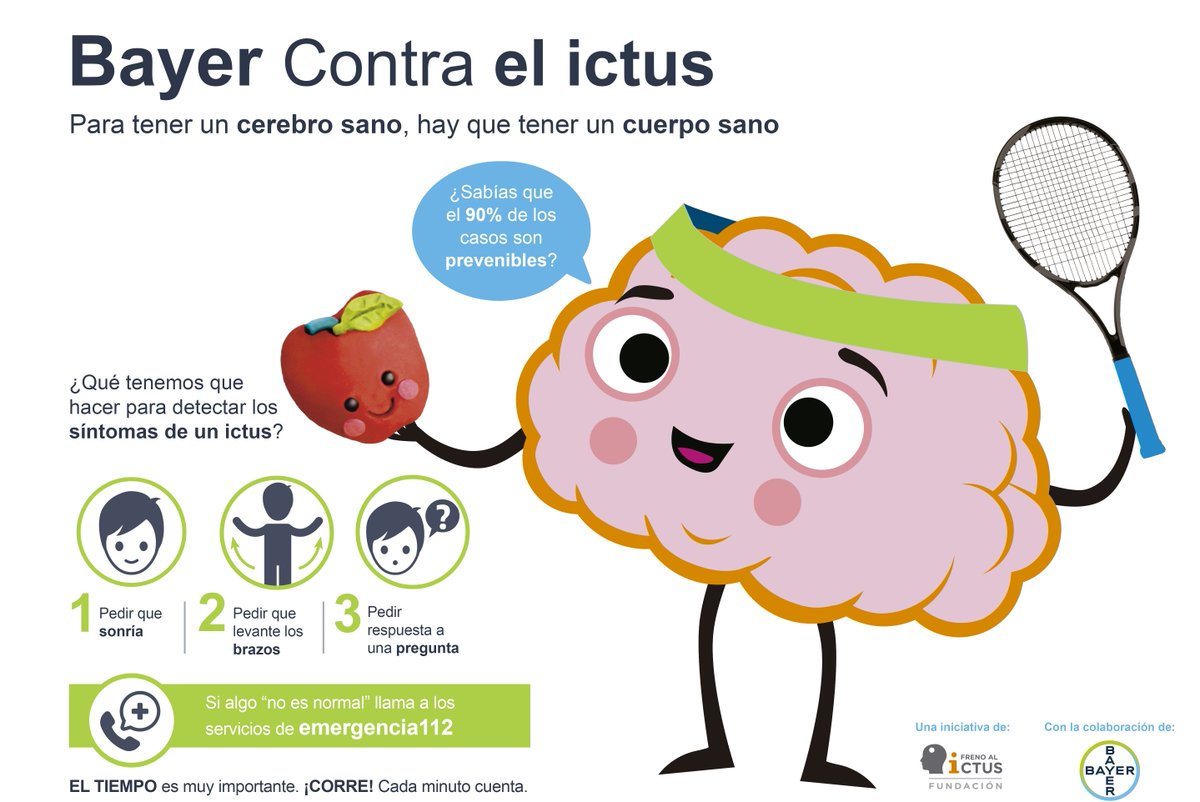 BayerEspana's tweet photo. Hoy se celebra el #DíaMundialdelIctus y desde #Bayer nos sumamos a la visibilización de esta enfermedad, que en España afecta a unas 110.000 personas cada año. @frenoalictus https://t.co/j146pjn4vj